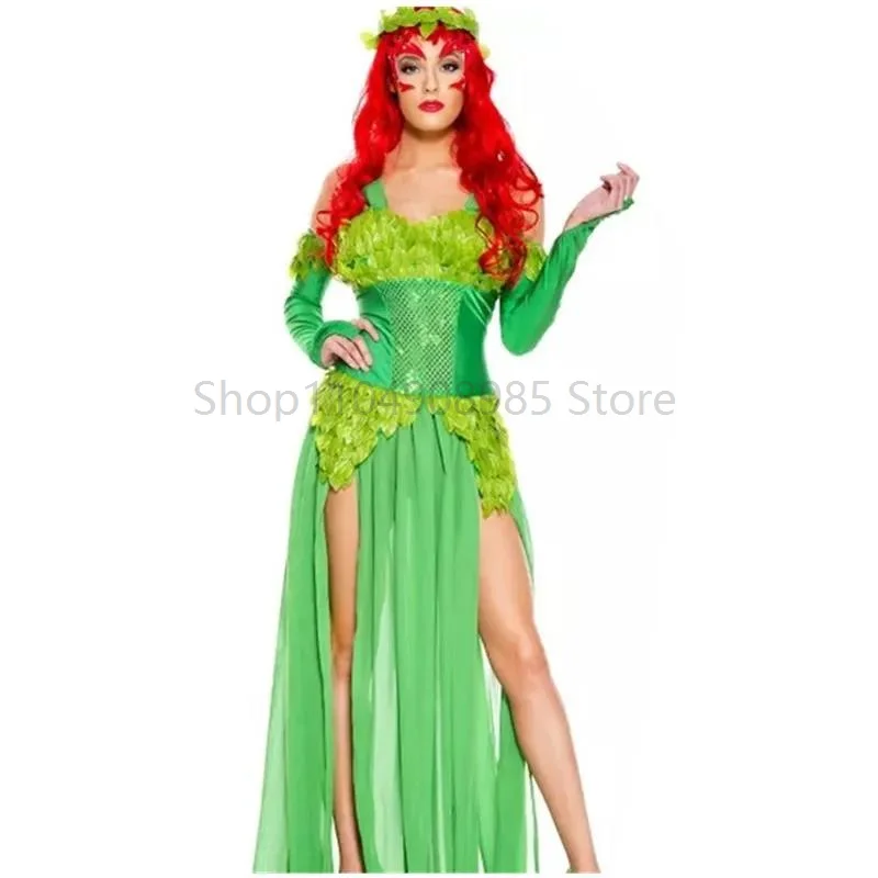 

Halloween Carnival Party Sexy Forest Flower Fairy Cosplay Costume Stage Performance Elf Princess Dress