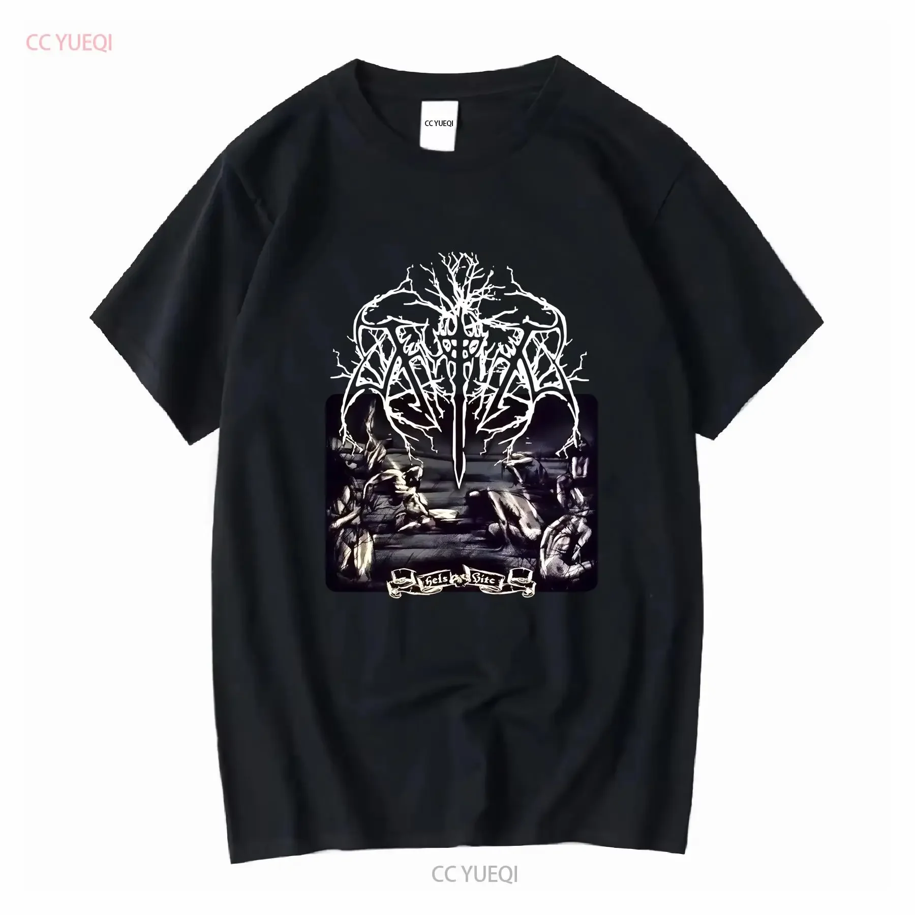 THYRFING Hels Vite T Shirt XL Azarath The Chasm Inquisition Urgehal Urfaust vintage Washed homme Versatile graphic Slightly
