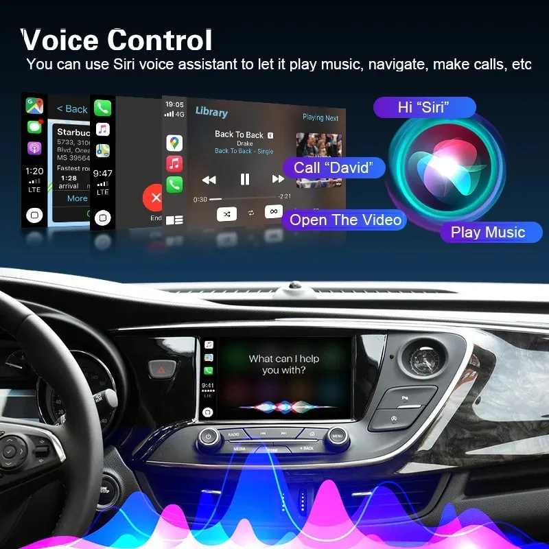 محول CarPlay اللاسلكي لـ Buick Envision 2014-2019 ترقية شاشة OEM مع التكامل التلقائي اللاسلكي Android #3