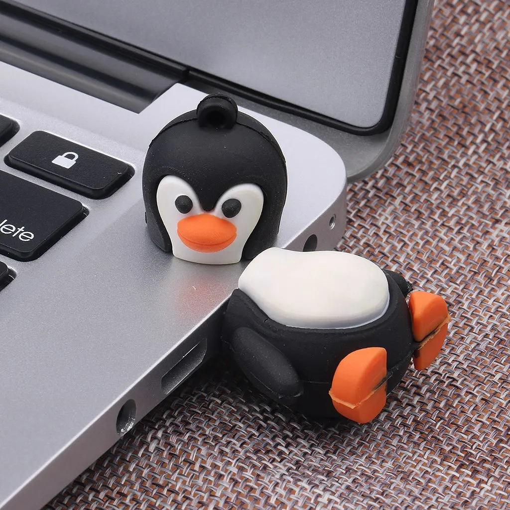 محرك فلاش USB USB 2.0 صغير محمول عالي السرعة محرك فلاش البطريق الصغير جهاز ذاكرة البيانات قرص U