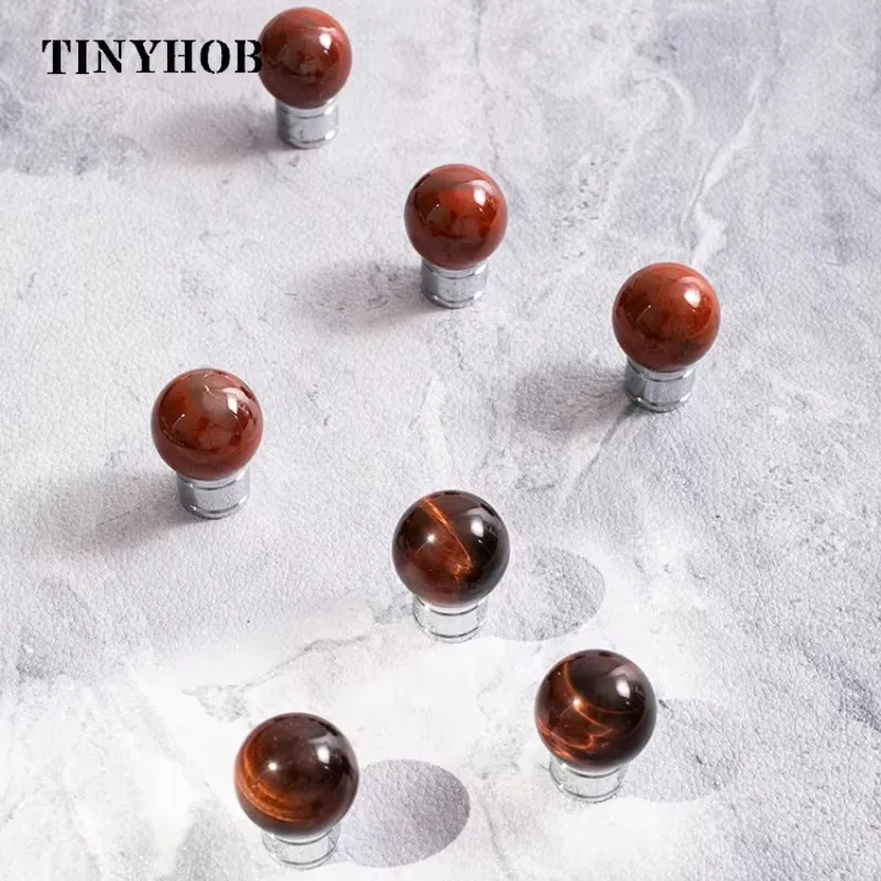 Tinyhob Pink Spherical Crystal Furniture Handles Wardrobe Dresser Cupboard Cabinet Drawer Kitchen Decorative Single Knob