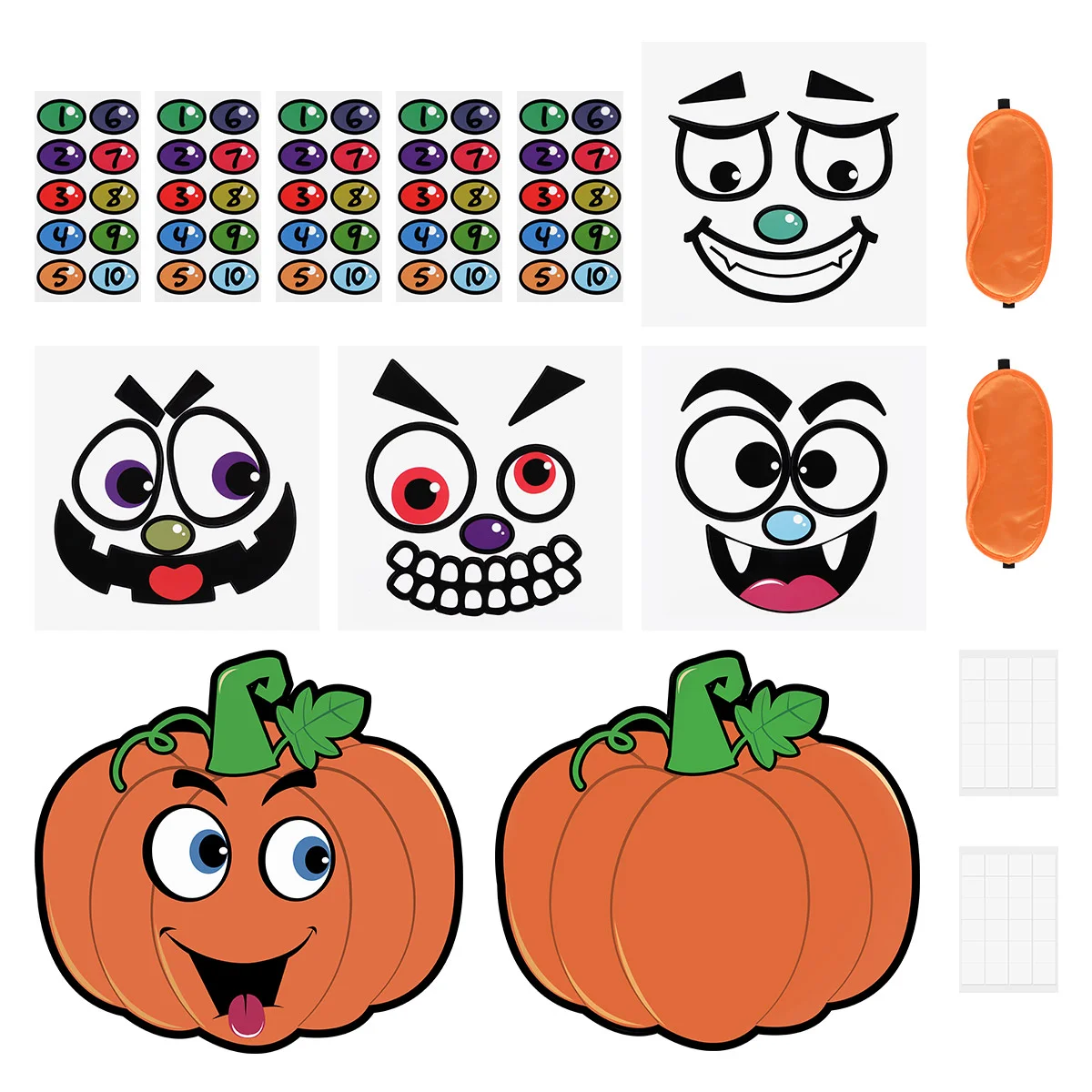 Kid Stickers Gifts for Stocking Stuffers Halloween Party Favor Bag Orange Pumpkin Child