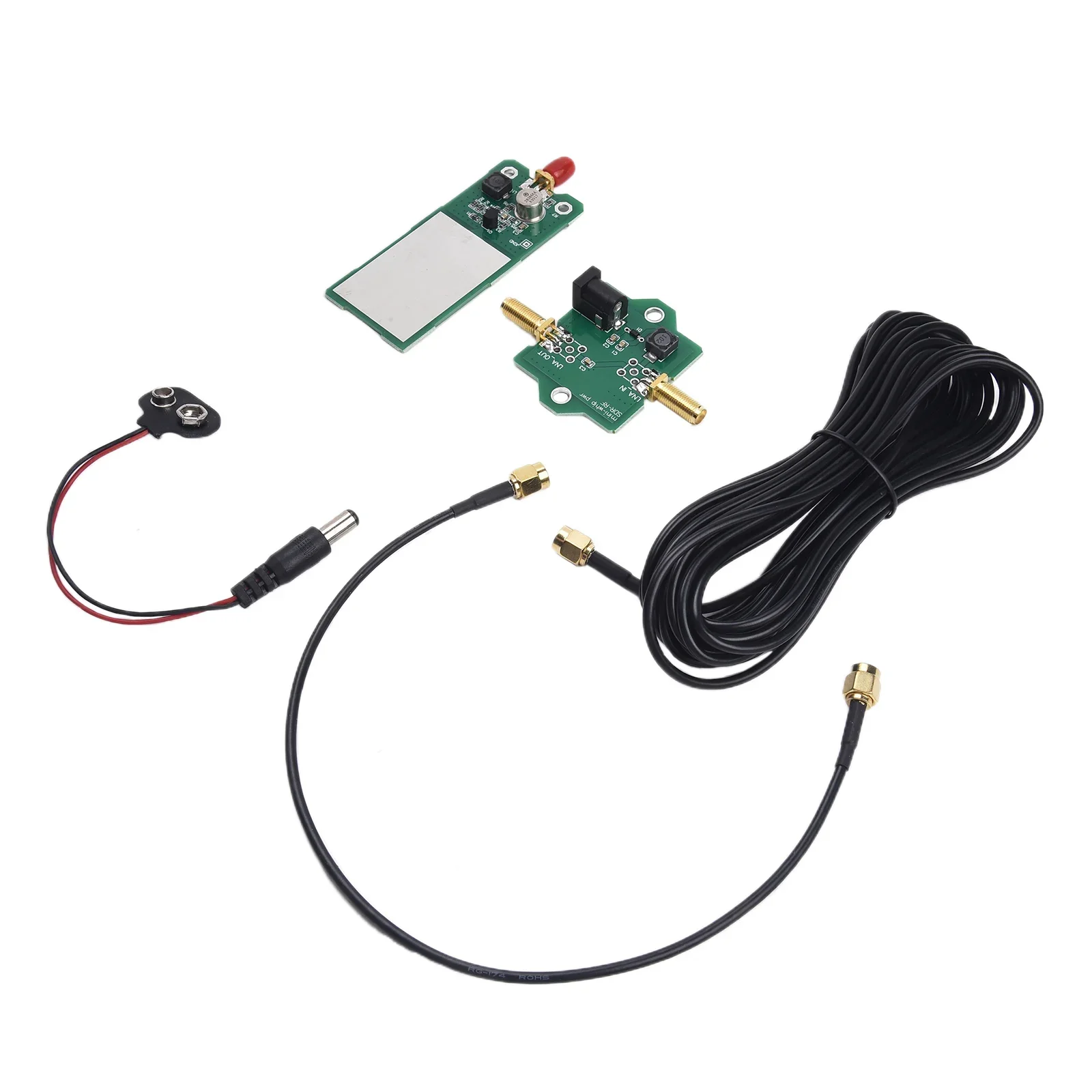 Kit d'antenne active portable polyvalent, mini antenne fouet HF/VHF, ondes moyennes/courtes/ultra-courtes, 9V-15V, 1 jeu