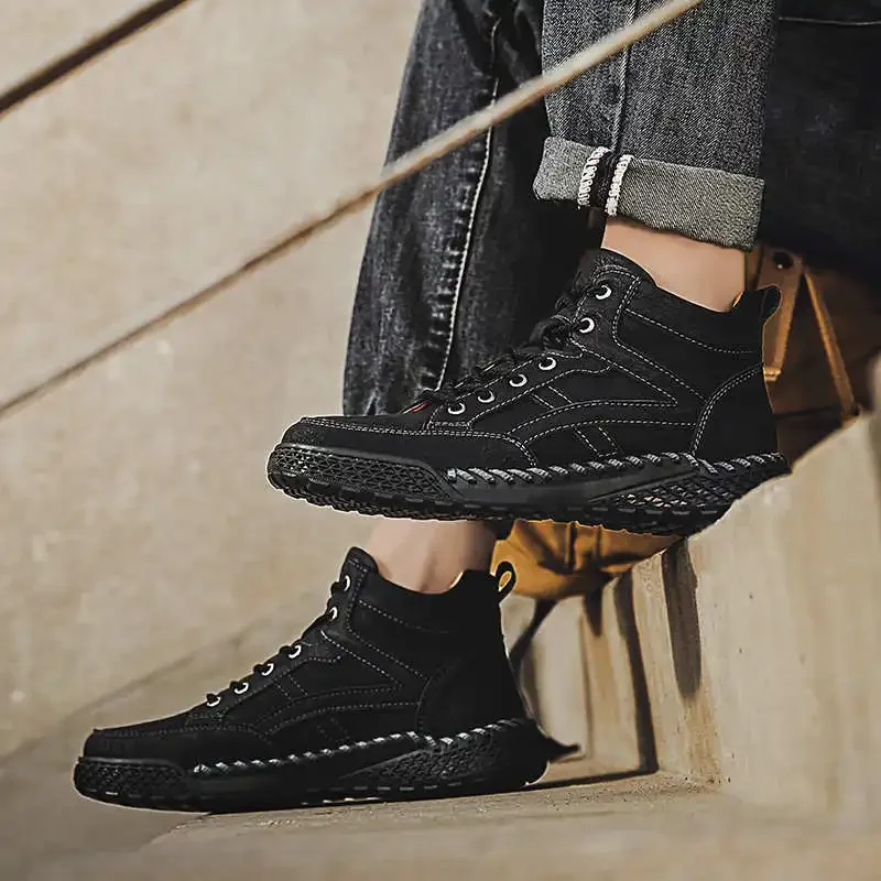 بدون كعب حذاء رجالي من الجلد الطبيعي باللون الأبيض كاجوال فاخر بدون كعب حذاء رياضي رجالي رياضي صحي مريح حقيقي