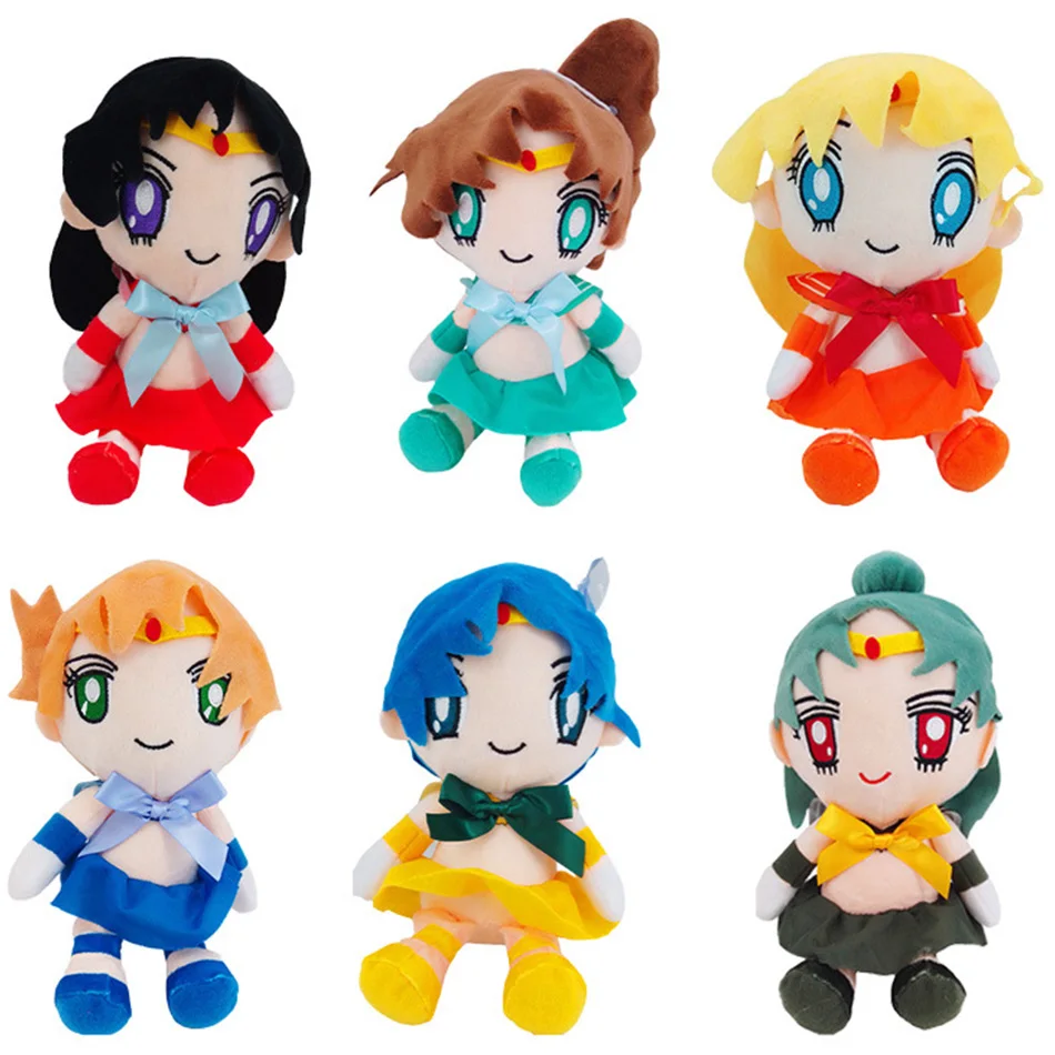 جميل ألعاب من نسيج مخملي الكرتون النمط الياباني محشوة أنيمي الحلو فتاة Plushies محبوب دمية غرفة ديكور الهدايا فتاة