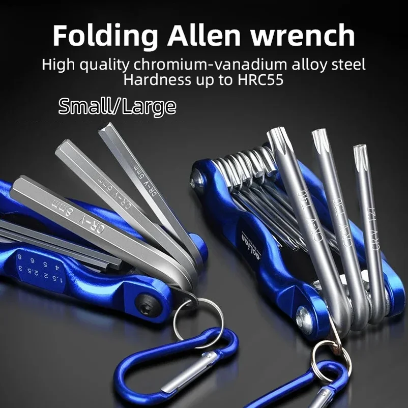 Portable Folding Hex Wrench Allen Set Metal Metric System Torx Hexagonal Spanner Screwdriver Hex Key High Quality Hand Tool