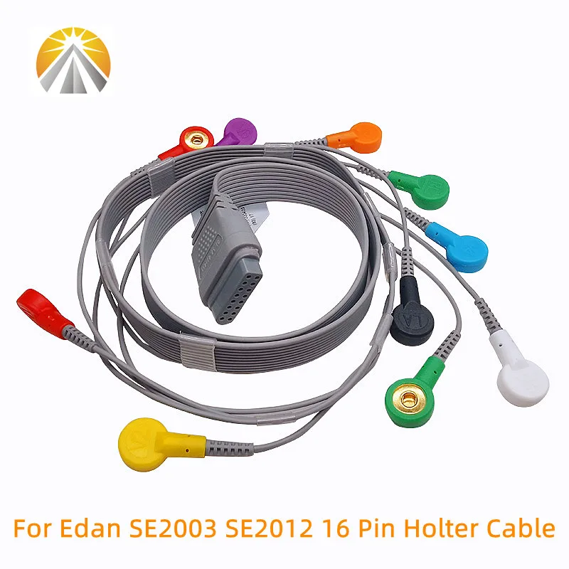 

Holter Recorder ECG Cable 16 Pin 10 Leads Snap 4.0 AHA for Edan Holter Recorder Device SE2003 SE2003A SE2012 SE2012A