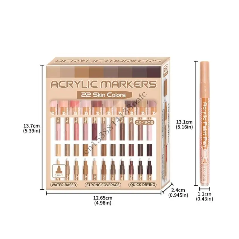 594F مجموعة أقلام أكريليك ألوان احترافية للفنانين الطلاب رسم رسم المشاريع الحرفية حقيبة للتخزين العملي