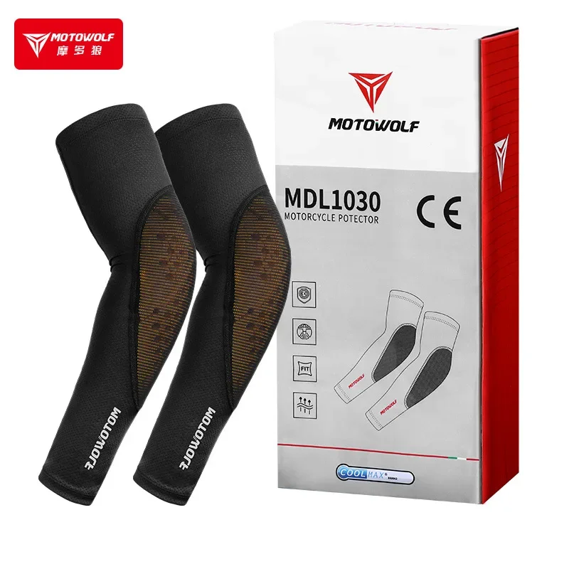 Motowolf-rodilleras elásticas y transpirables para Motocross, Protector de codo de motocicleta para adultos, Mtb, Ciclismo, protección de Moto,