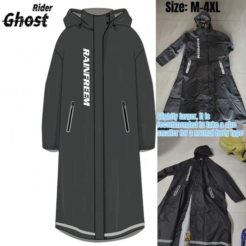 Fashion Multifunctional Windbreaker Type Raincoat Double Placket Waterproof Rain Poncho Outdoor Hiking Riding Couple Rainsuit