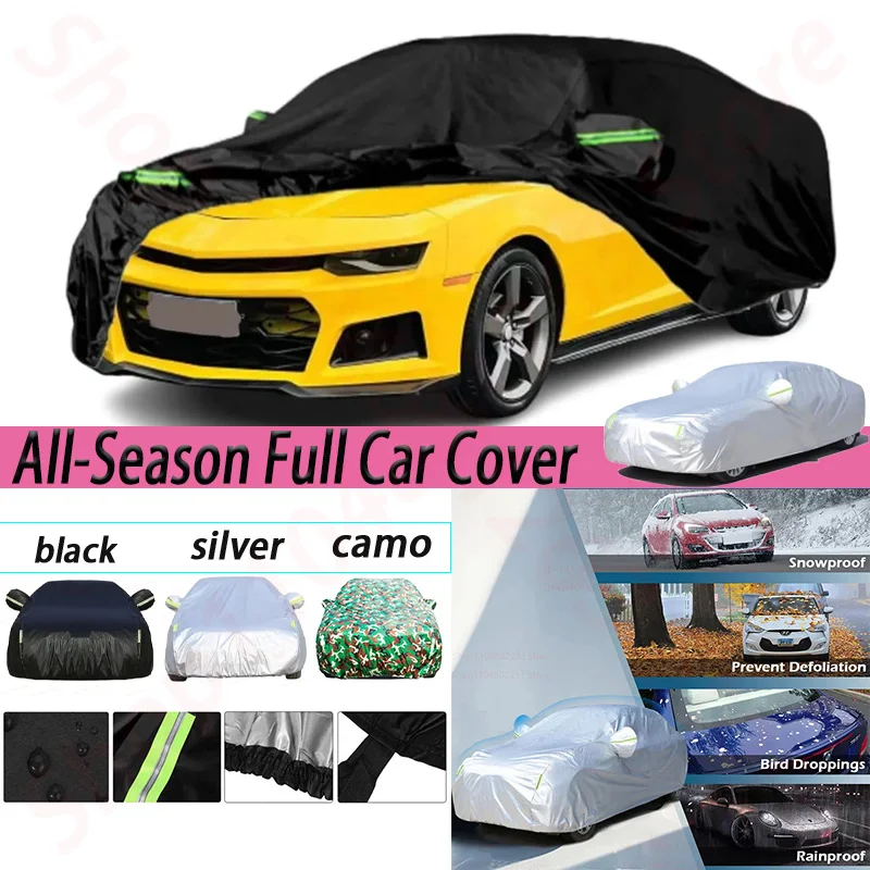 

Car Covers Compatible with 2010-2024 Chevrolet Camaro Withreflective Strip for Waterproof Rain Snowproof UV Windproof Protection