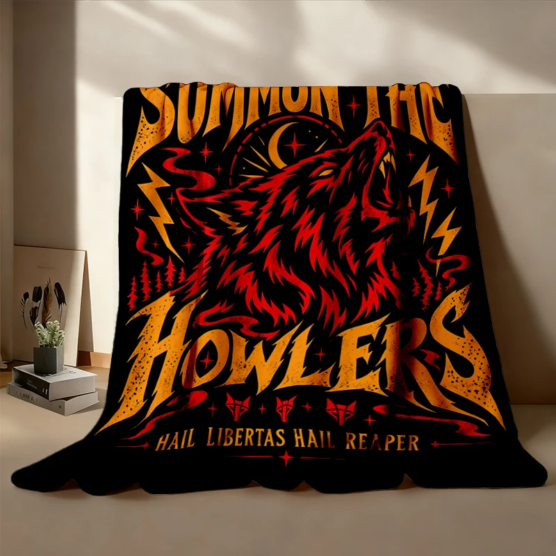 Darrow The Reaper Flannel Blanket, Red Rising, Summon The Howlers Flannel Throw, Mars Sevro Cozy Blanket