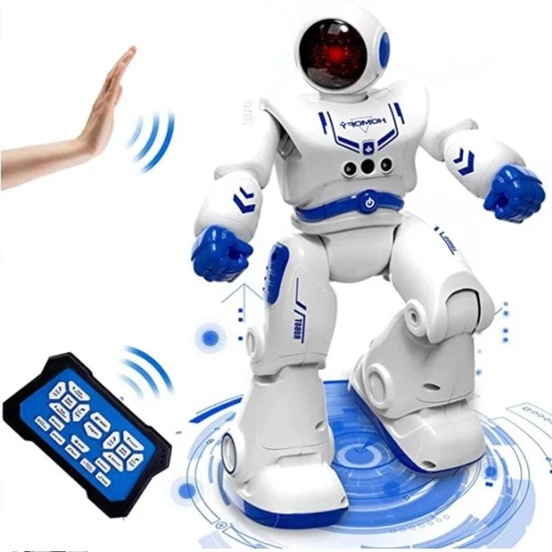 Hot RC Emo Robot Russian/English Smart Action Walk Singing Dance Action Figure Gesture Sensor Toys Gift for Children