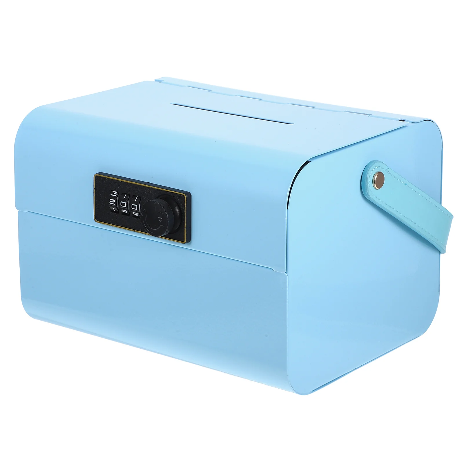 

Handheld Iron Password Lock Savings Box Kids Metal Solid Color Character Design Coin Bill Organizer Hair Tie Organizer Boxes