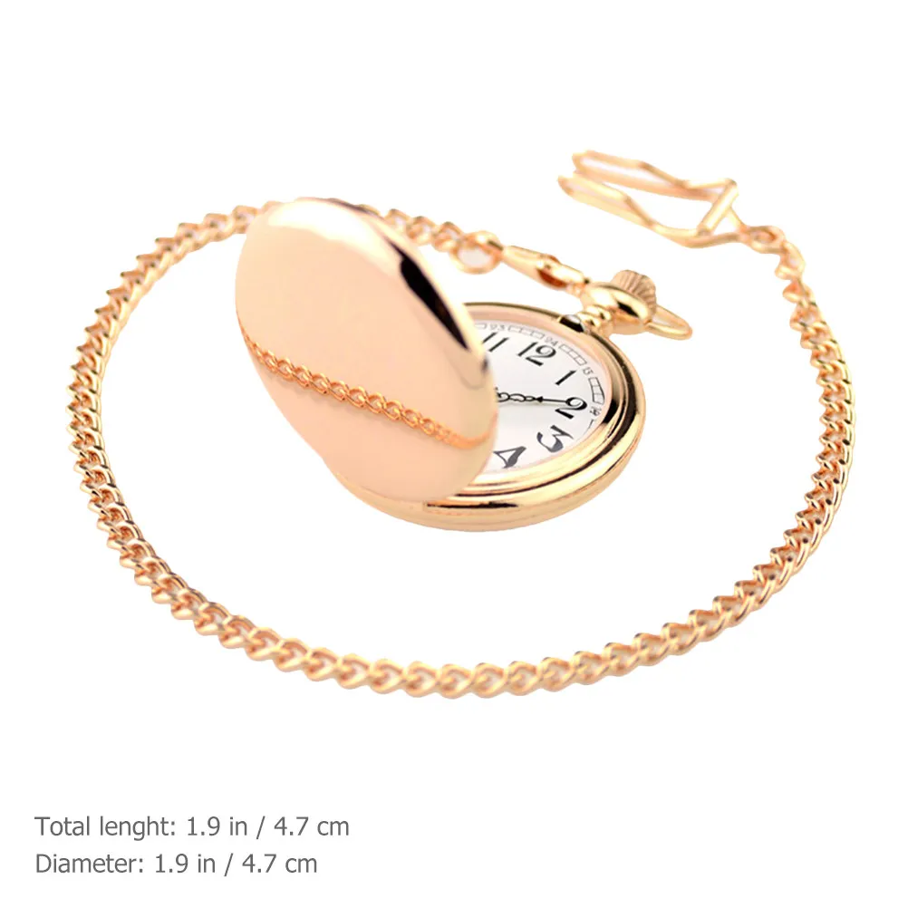 Vintage Pocket Watch Clamshell Design Digital Display Lightweight Hanging Elegant Retro Style for Men Women