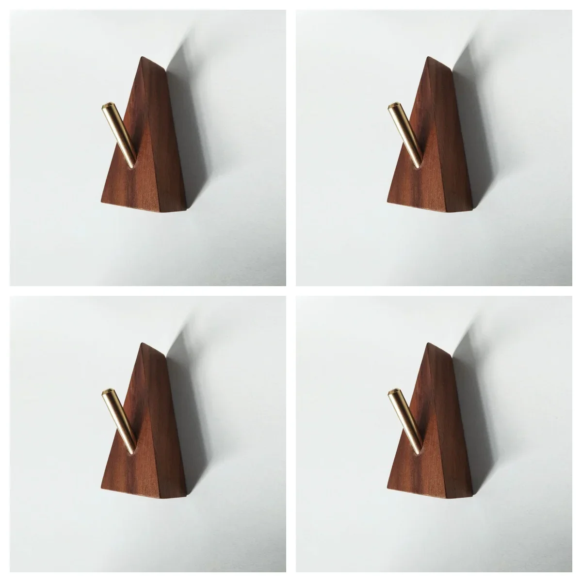 Nordic Wooden Wall Mounted Hooks Brass Walnut Jewelry Hat Coat Clothes Hanger Keys Storage Hook Behind Door Hangers For Room