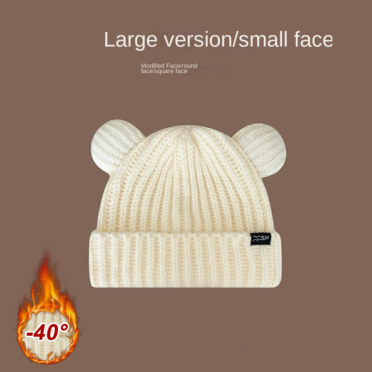 Cute Cartoon Cat Ear Knitted Hat Fashionable Couple Knit Piglet Hat Autumn Winter Warm Comfortable Hat