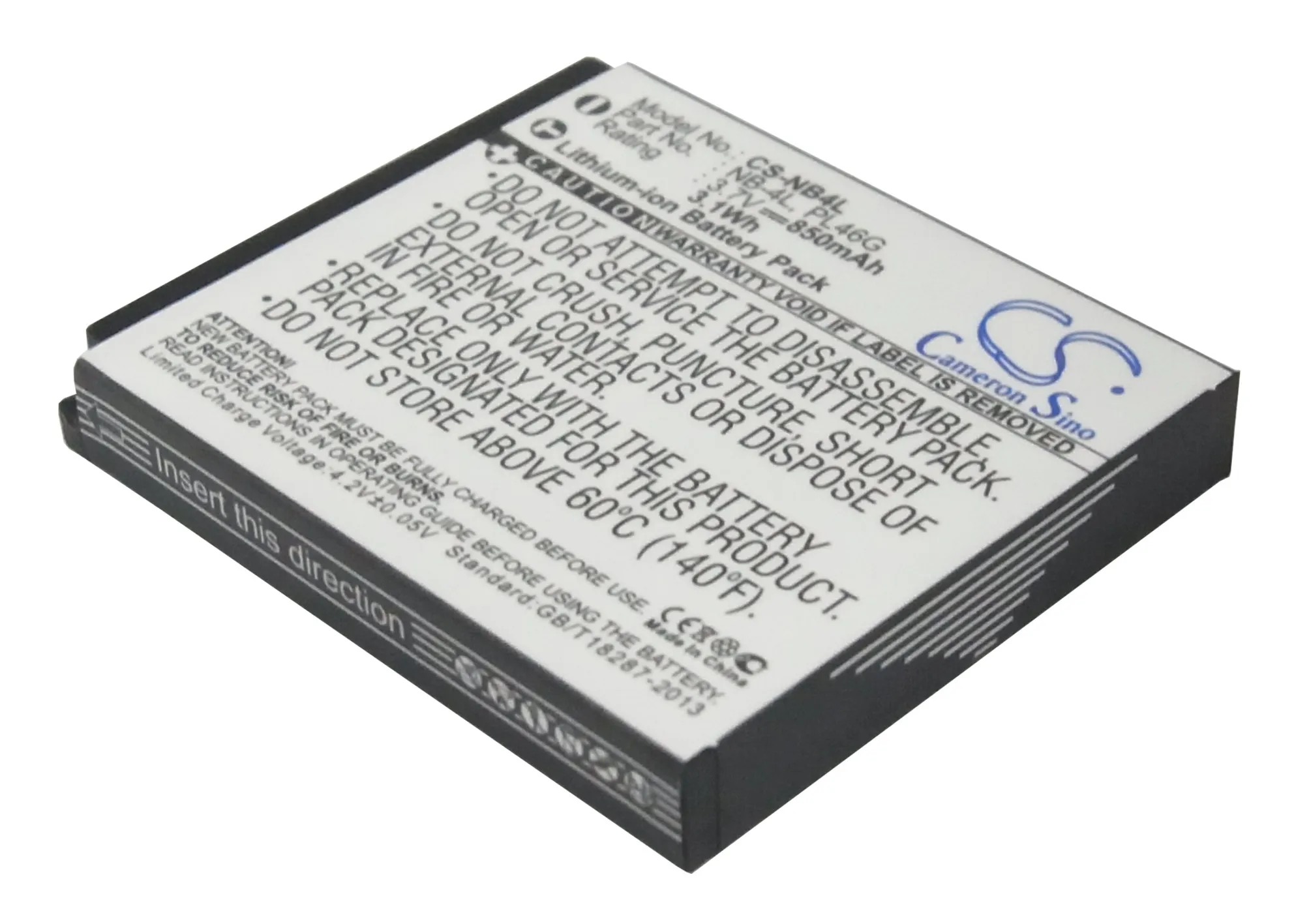 

CS Cameron Sino Kerui New 850mAhReplacement Battery for Digital IXUS 100 IS, Digital IXUS 110 IS, Digital IXUS 120 IS, Digita