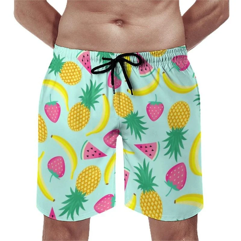 Harajuku Summer New 3D Printed Tropical Fruit Pineapple Beach Shorts For Men Children Fashion Funny Pants Homber Swimming Shorts