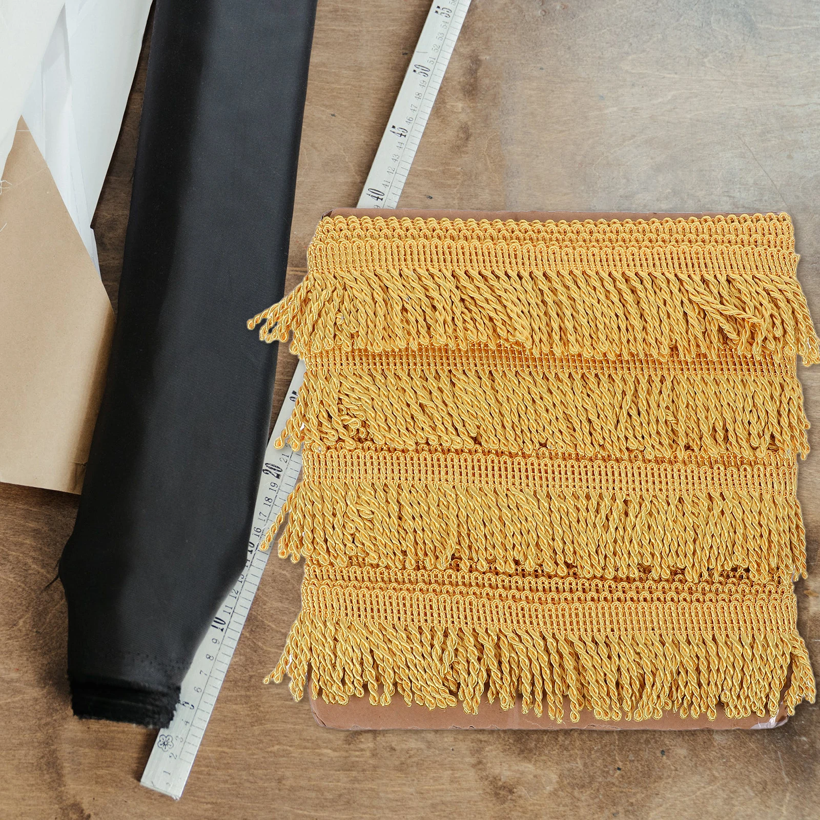 

1Roll Decorative Tassel Fringe Trim 10.5m Twisted Braid Fabric Sewing Trims for Curtains Cushions Lampshades DIY Crafts