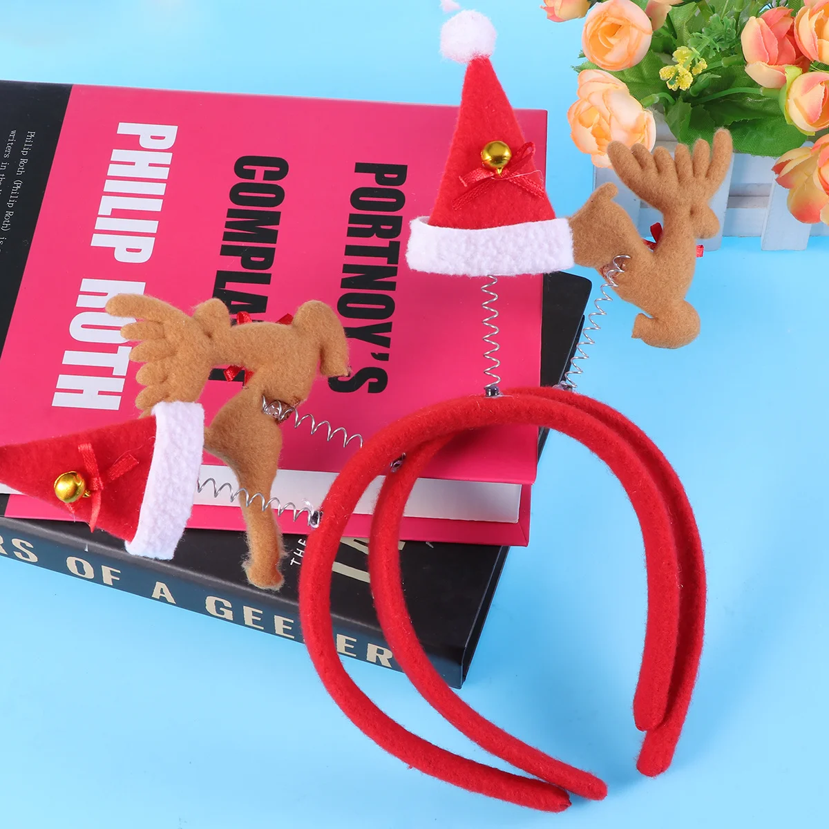 

6Pcs Christmas Hair Bands Reindeer Theme Headwear for Holiday Party Costume Accessory Comfortable One Size Fits Most