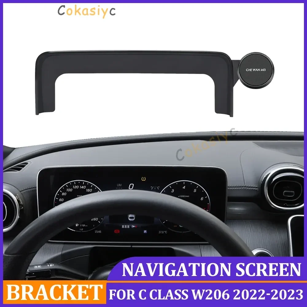 

Мультимедийный экран приборной панели 12,3-дюймовый держатель телефона для Mercedes Benz C CLASS W206 2022, кронштейн для экрана телефона Benz C CLASS 2023