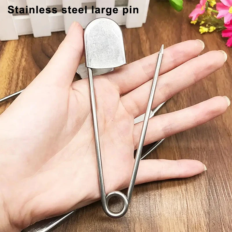 Large Size Stainless Steel Safety Pin 1Pcs 12.8cm DIY Sewing Tools Accessory Needles Wrapped Safety Pins For Fixing Files