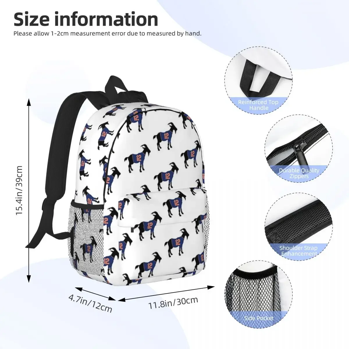 Francisco Lindor GOAT Backpacks Boys Girls Bookbag Fashion Students School Bags Travel Rucksack Shoulder Bag Large Capacity