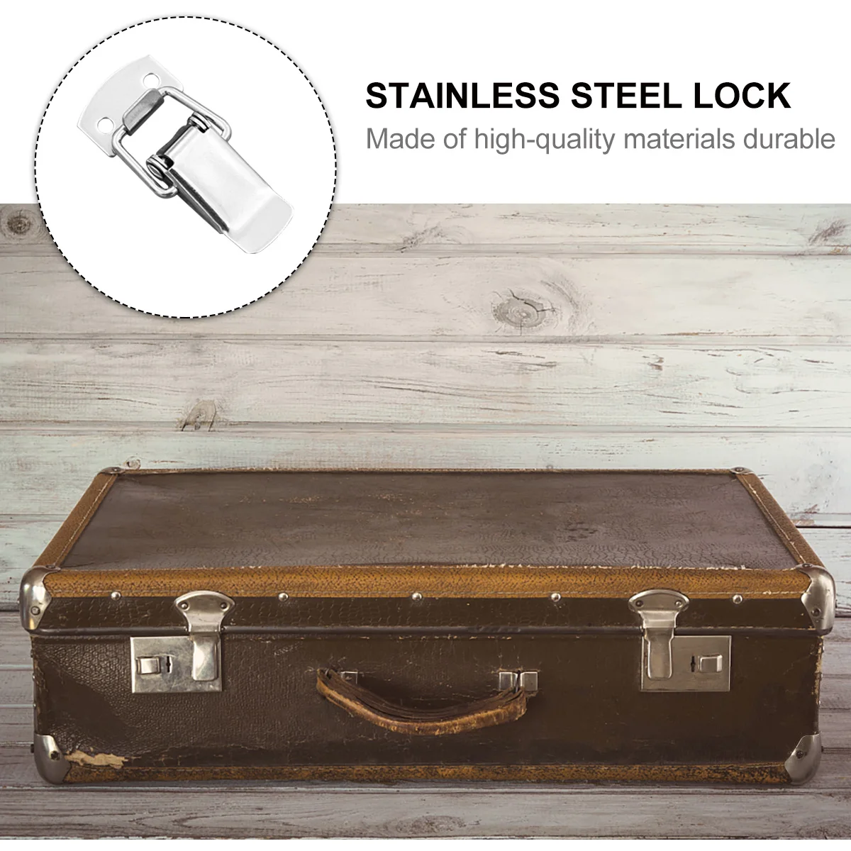 

10pcs Stainless Steel Cabinet Locks Durable Toggle Latch Spring Loaded For Door Box Window Office Home Use