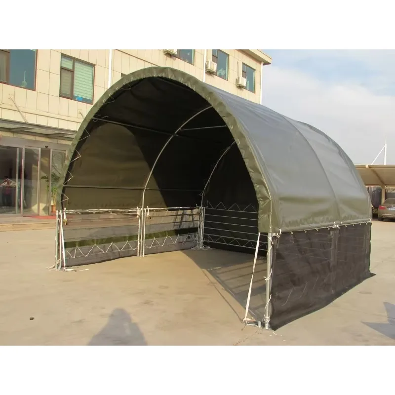 حار بيع GS سقيفة التخزين في الهواء الطلق الهيكل الصلب المباني الجاهزة المرآب وتخزين الحصان المأوى