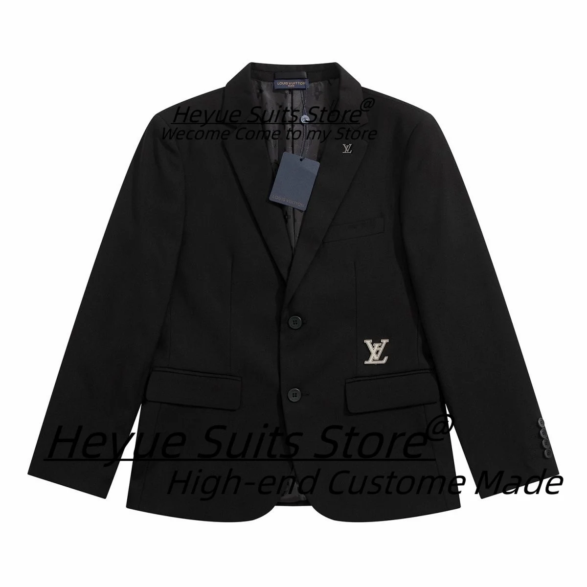 Costumes de Rhformels noirs de luxe pour hommes, coupe couvertes, revers cranté, smokings de mariage pour marié, blazers masculins d'affaires, ensembles de 2 pièces, zones me