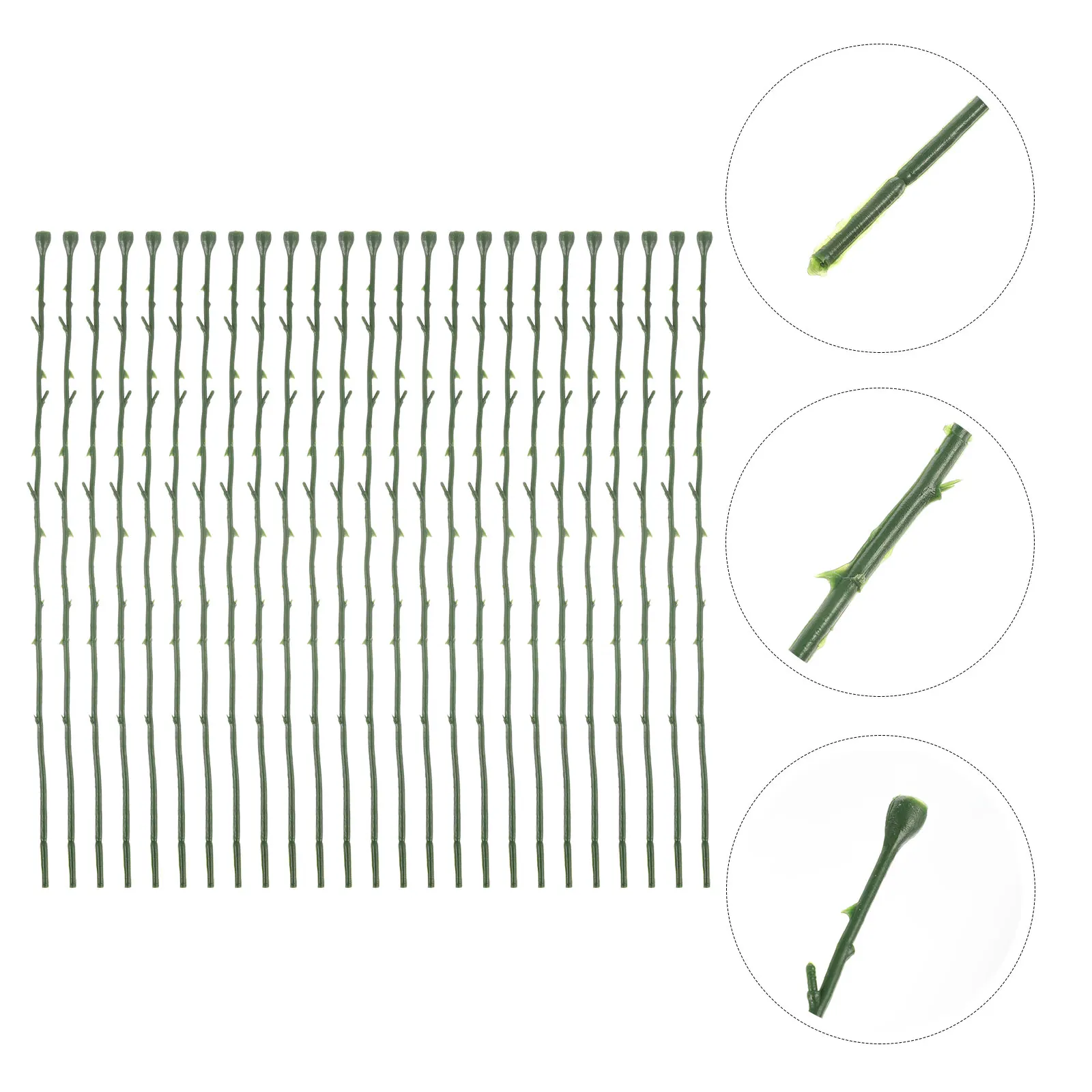 

50pcs Rose Stem Accessories for Floral Arrangement Fake Wire Tubes DIY Crafts Artificial Stems Handmade Material Flexible