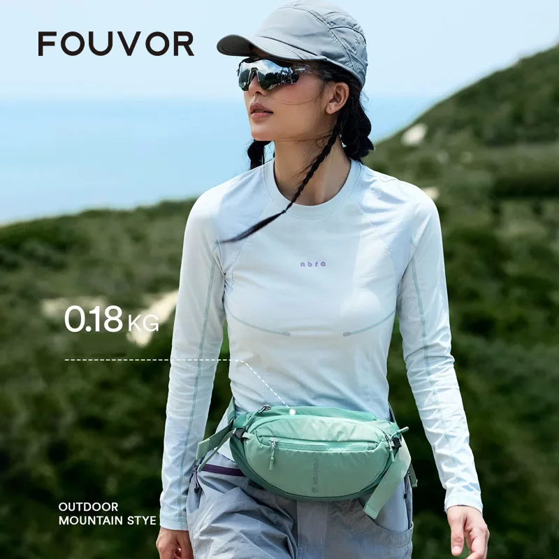 Fouvor Outdoor Waist Bag Women Multi-functional Large Capacity Lightweight Hiking Sports Chest Pack Fashion Bag 3100-05 3100-06