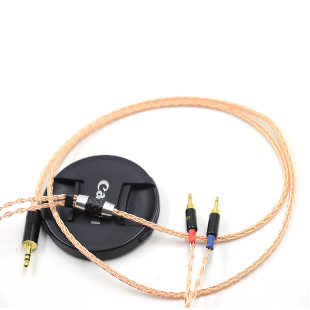 عالية الجودة 3.5 مللي متر ستيريو 8 الأساسية النحاس سماعة ترقية كابل ل ممن لهم PM-1 PM-2 HE1000 400S 560