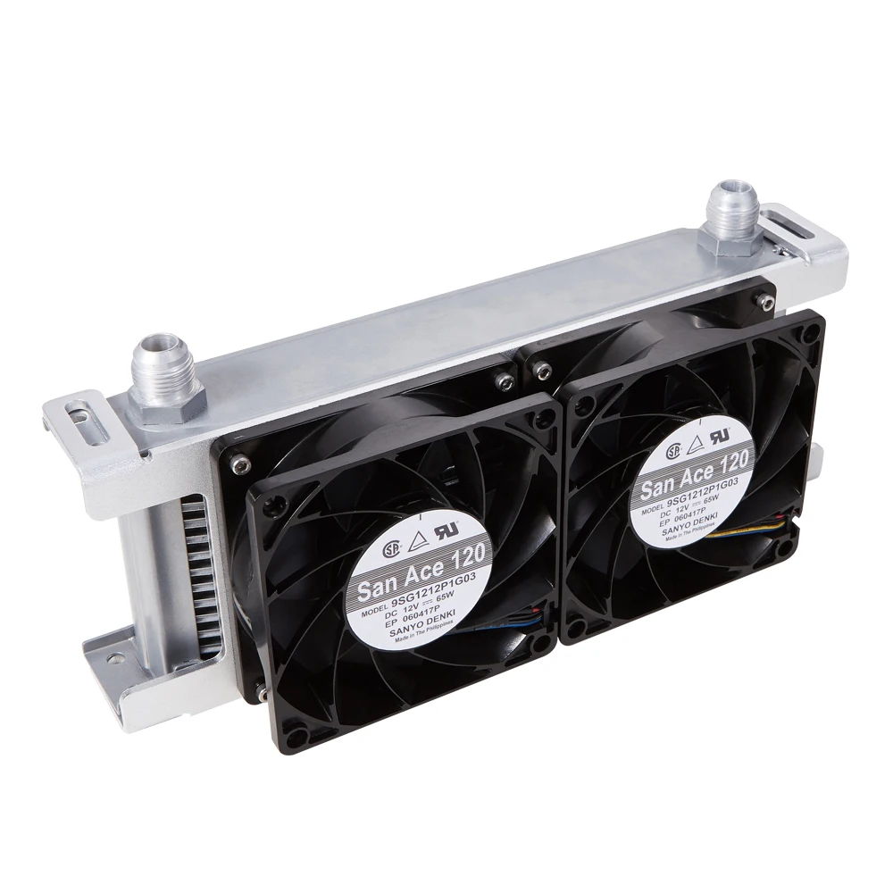 British Type 10AN 16-Row Oil Cooler with Dual Electric Fan