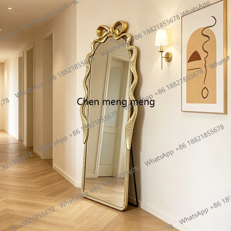 French full-body full-length mirror, home streamer floor-to-ceiling living room master bedroom fitting mirror