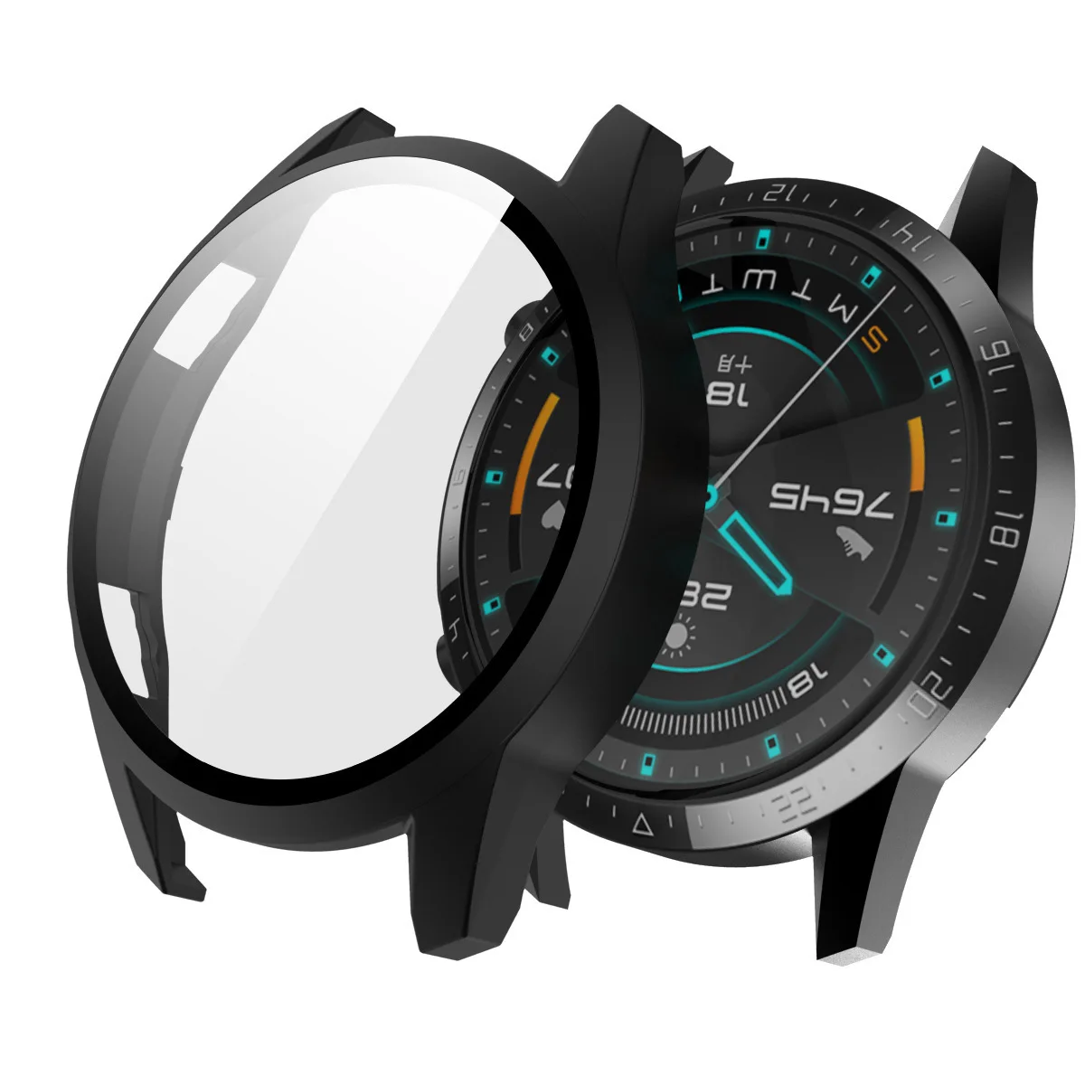 Vidro Temperado e Case para Huawei Watch, Capa Protetora, Protetor de Tela, Casos, Acessórios, GT3, 42mm, 46mm