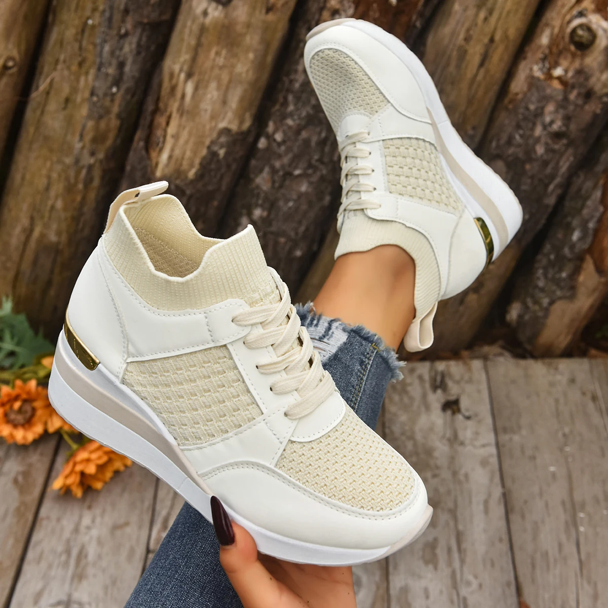 

Large Size Women Sneakers Outdoor Platform Shoes High Quality Wear-resistant Sneakers New Casual Shoes for Women Tenis De Mujer