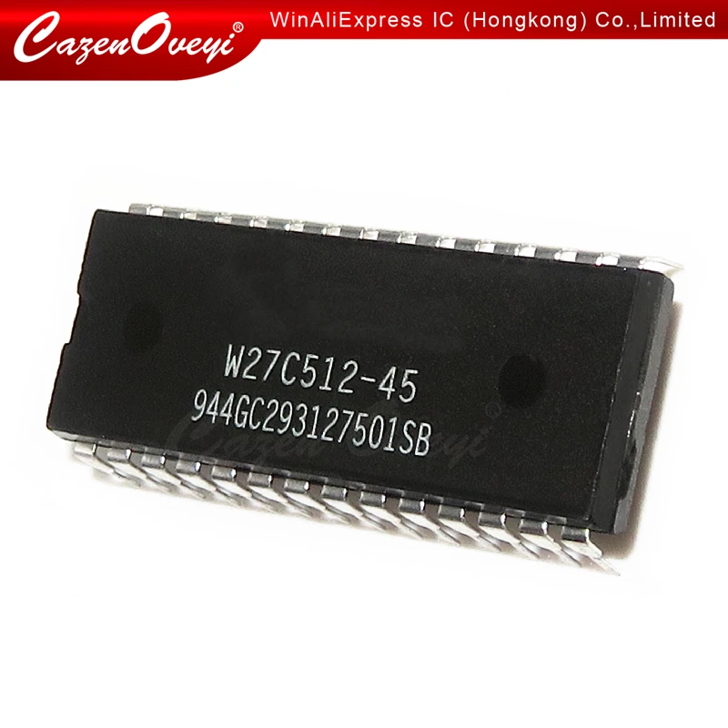 10pcs/lot W27C512-45Z W27E512-12 DIP28 W27C512-45 W27C512 64K X 8 ELECTRICALLY ERASABLE EPROM IC In Stock