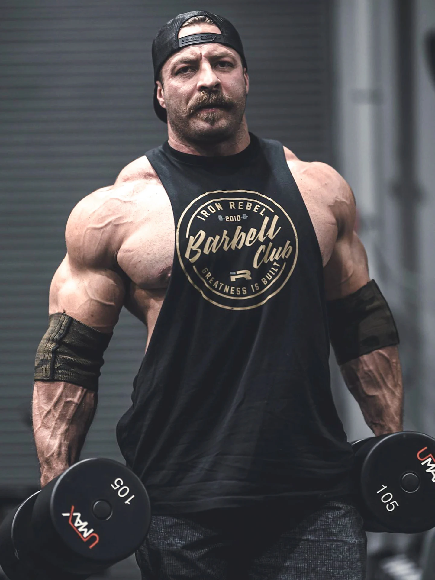 Men's Training Vest Fitness Clothing American Style round Neck Sleeveless Elastic Loose Fit Sports Running Outdoor Activity