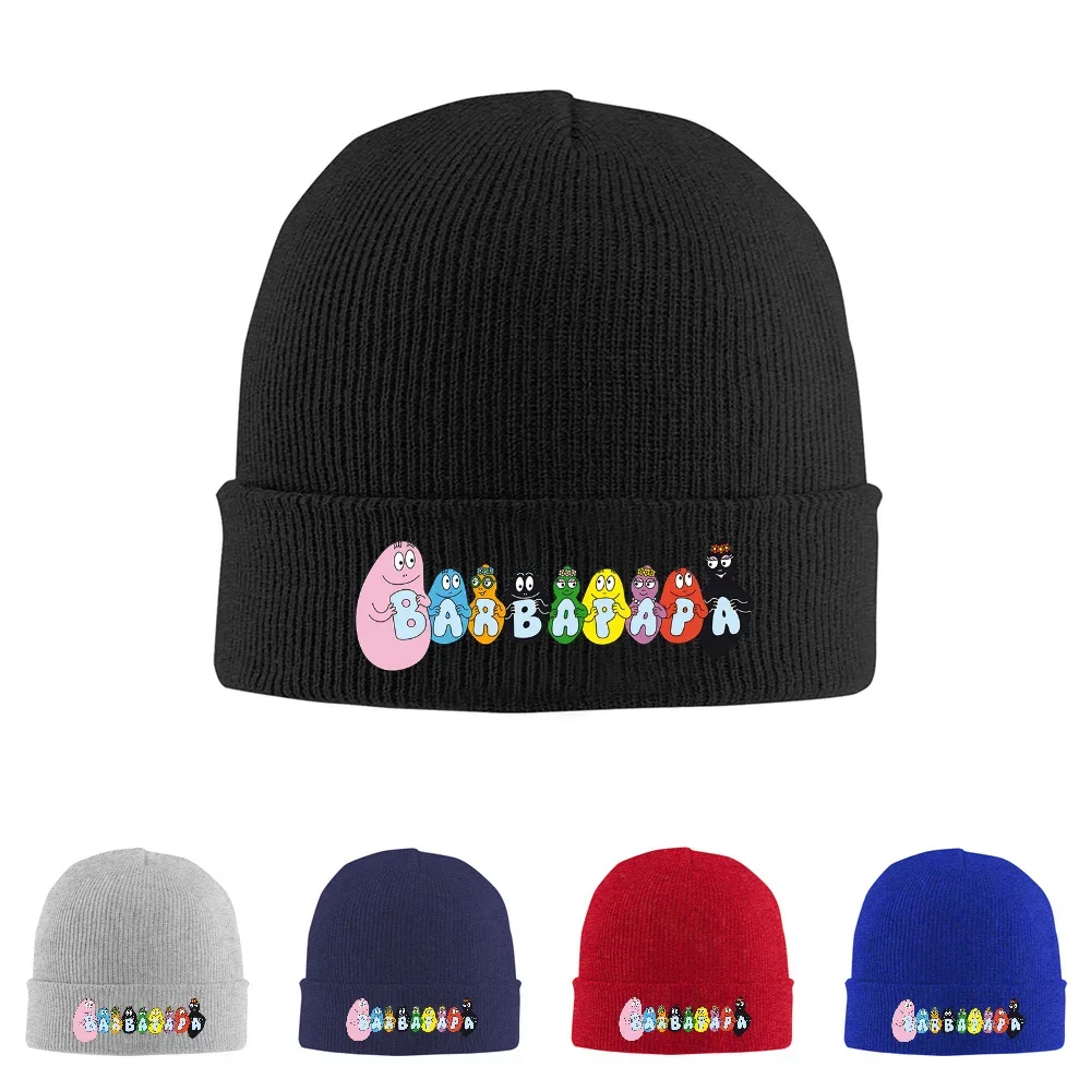 2026 Cartoon figures holding letters for name Men Women Unisex Knitted Hat Beanie Pullover Cap Winter Thermal Warm Christmas Out