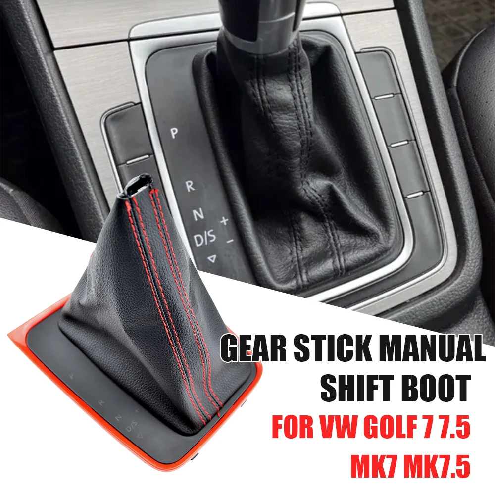 Left Hand Drive Automatic Dsg Gear Shift Knob Lever Frame Bracket Shift Handball Leather Boot For Vw Golf 7 7.5 MK7 MK7.5 5