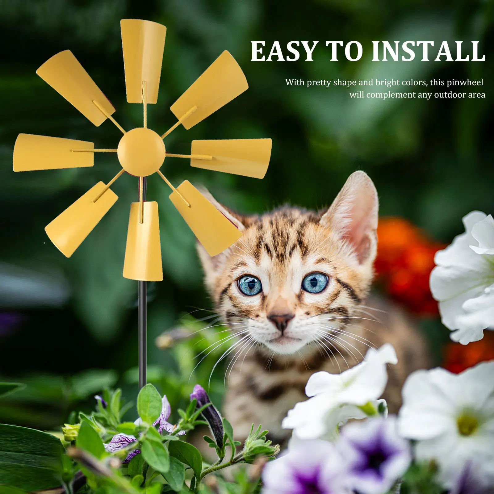 Iron Windmill Yard Winnower Garden Decorative Pinwheel Outdoor Colorful Ornament Suitable for Party Furnishing Garden Decor
