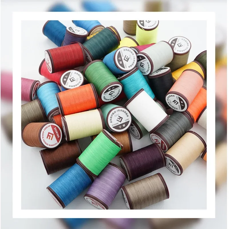 Diameter 0.35mm 200 Meters Leather Craft Bracelet Weave Polyester Strength Thread Manual High Quality Round Sewing Wax Thread