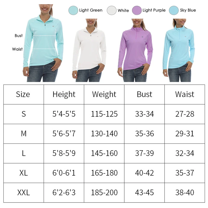 Women UPF 50+ Sun Protection Shirt Long Sleeve SPF UV Shirt Hiking Outdoor Top Lightweight Running T shirt