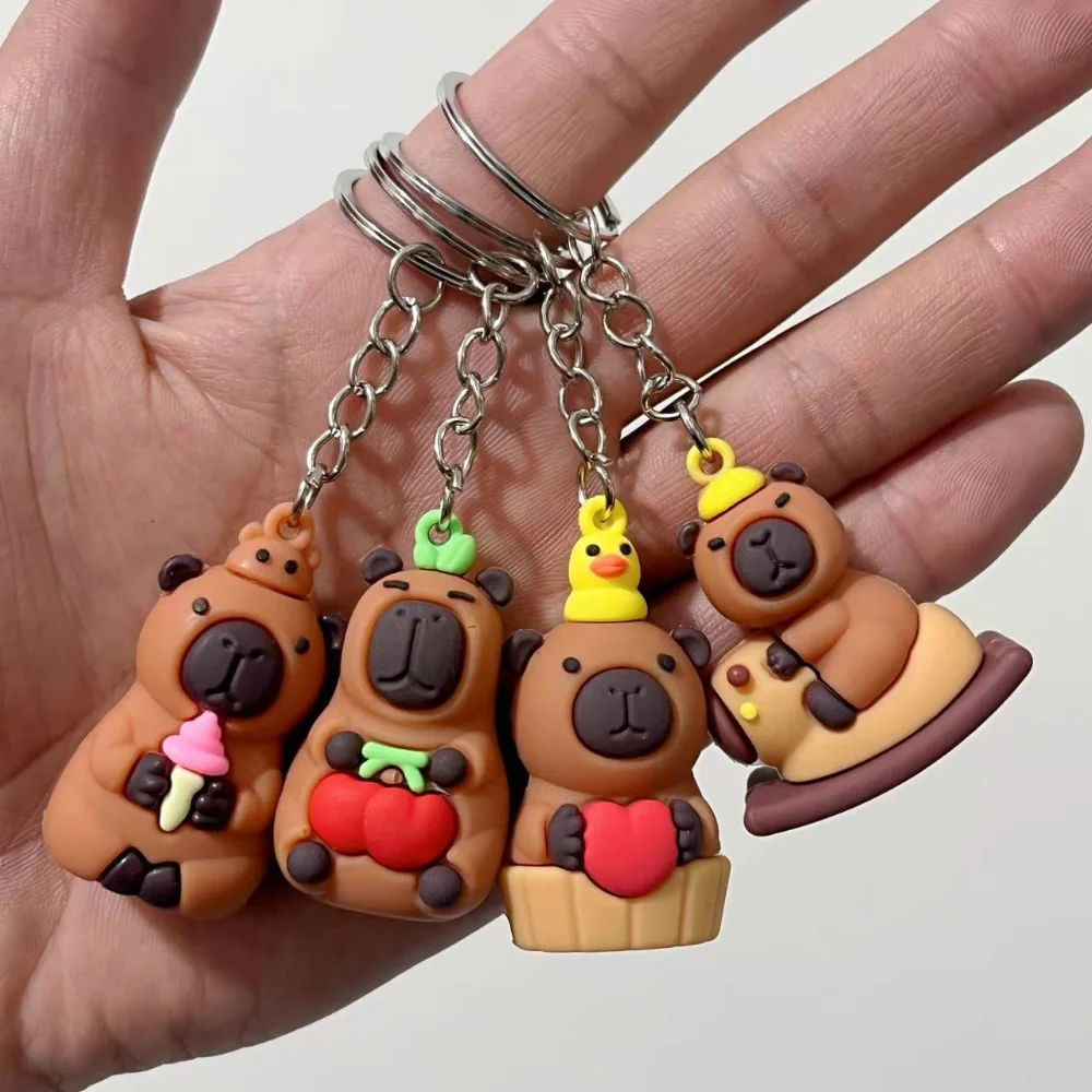 Милый-капибара-из-ПВХ-мягкий-резиновый-брелок-подвеска-в-виде-капибары-школьный-рюкзак-подвеска-для-ключей-украшение-креативный-рождественский-подарок-брелок