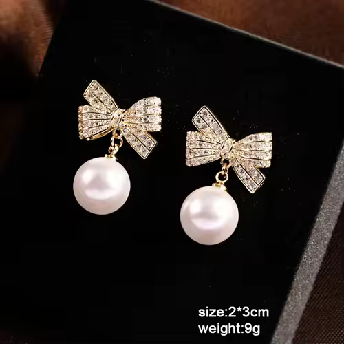 Pure White Women's Dangle Earrings Blooming Flower Acrylic Enamel Butterfly Imitation Pearl Heart Hanging Earrings Elegant brinc - Image 42