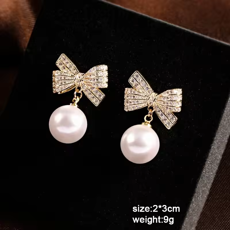 Pure White Women's Dangle Earrings Blooming Flower Acrylic Enamel Butterfly Imitation Pearl Heart Hanging Earrings Elegant brinc - Image 42