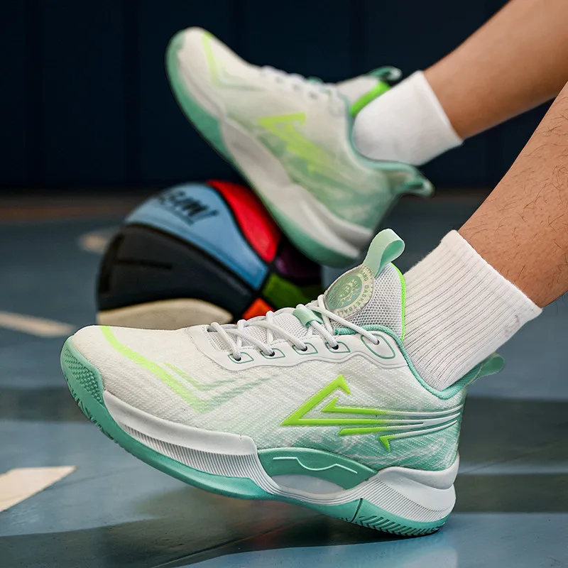 أحذية كرة السلة المهنية الرجال يمكن ارتداؤها أحذية رياضية عالية الجودة التدريب للجنسين أحذية كرة السلة الميدانية خففت حذاء رياضة
