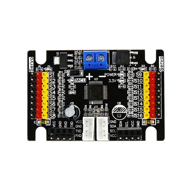 Smart 16-Way Steering Gear Driver Board Jetson Mechanical Arm Controller Development Bluetooth 4.0 Wireless App